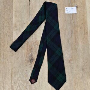 Cambridge Classics Plaid Tie 100% Lambs Wool Blackwatch Tartan Vintage USA